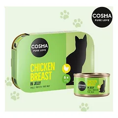 Cosma Original in Jelly drėgnas maistas katėms 6 x 170 g — 1 nuotrauka