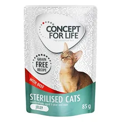 Concept for Life Sterilised Cats mit Rind getreidefrei - in Gelee