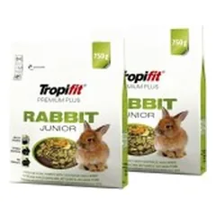 Maistas jauniems triušiukams Tropifit Premium Plus Rabbit Junior 2x750 g