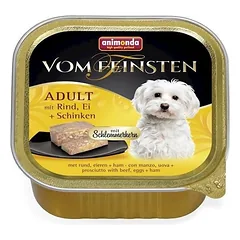 ANIMONDA Dog Vom Feinsten Adult Jautiena, kiaušiniai, kumpis 150g x22