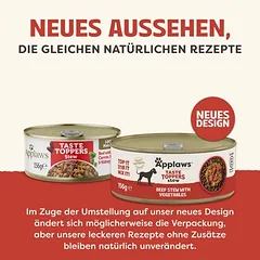 Applaws Taste Toppers Natural troškinys 12 x 156 g drėgnas maistas šunims, 100 - 199 g — 2 nuotrauka