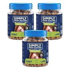 SIMPLY FROM NATURE Smart Bites Triušių treniruokliai šunims 3x130g