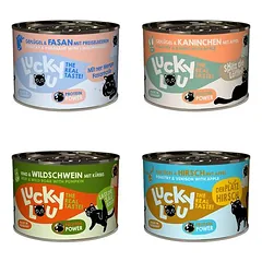 Lucky Lou Adult drėgnas maistas katėms, bandomasis rinkinys 6 x 200 g — 5 nuotrauka