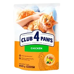CLUB 4 PAWS PREMIUM „VIŠTA”. PILNAVERTIS SAUSAS MAISTAS SUAUGUSIOMS KATĖMS 300g. – 14kg.