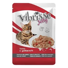 Vibrisse Cat Jelly Tuna Shrimp konservai katėms su tunu ir krevetėmis drebučiuose, 70 g nuotrauka