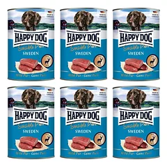 HAPPY DOG Sensible Pure Sweden žvėriena, 6 x 400 g, drėgnas ėdalas šunims