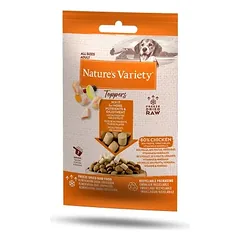 Nature’s Variety Toppers liofilizuoti pašaro paskaninimai šunims su vištiena – 15 g.