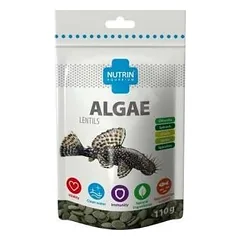 Nutrin Aquarium Algae Lentils granulių maistas dugninėms žuvims, su spirulina ir chlorella, 110 g