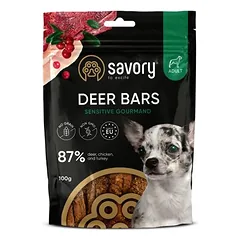 Savory Jerky skanėstai šunims su žvėriena