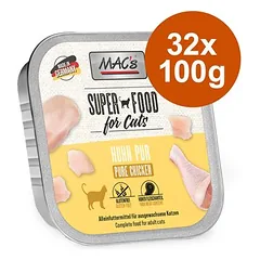 MAC's Cat lėkštutė, drėgnas maistas katėms, ekonominė pakuotė 32 x 100 g