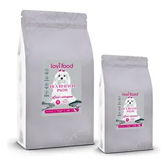 Lovi Food lašiša su upėtakiu - be grūdų šunų maistas mažoms veislėms, su saldžiosiomis bulvėmis ir šparagais - 2x
