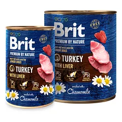 Brit Premium by Nature Turkey with Liver konservai šunims