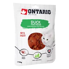 Ontario Duck thin pieces antienos ploni kąsneliai katėms, 50g
