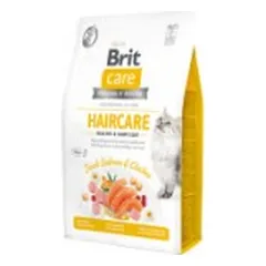 Brit Care Cat GF Haircare Healthy&Shiny Coat sausas pašaras katėms 0,4 kg