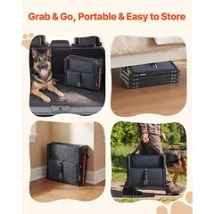 Šunų laiptai automobiliui VEVOR 40x33-5, 4 pakopų, 43,5 × 35 × 17 cm — 5 nuotrauka