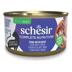 Schesir Complete Nutrition filė drebučiuose 6 x 85 g skardinėse, drėgnas maistas katėms — 4 nuotrauka