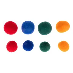 zooplus Basics žaislas katėms, veltiniai kamuoliukai, 8 vnt. rinkinys (4 x Ø 4 cm, 4 x Ø 3 cm) — 3 nuotrauka