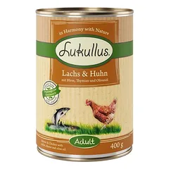 Lukullus Naturkost drėgnas maistas šunims, ekonominė pakuotė 12 x 400 g — 5 nuotrauka