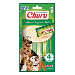 CHURU kreminis skanėstas su vištiena ir daržovėmis šunims, 4 vnt.