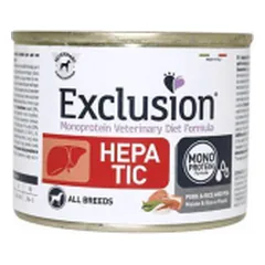 Exclusion Hepatic konservai su kiauliena, sorgais ir ryžiais, 200 g