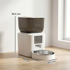 Išmanusis automatinis ėdalo dozatorius su kamera, 2,4 GHz Wi-Fi, 4 l, baltas — 3 nuotrauka