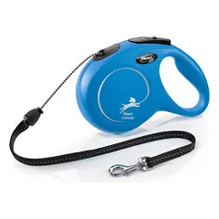 Flexi Classic Cord Blue automatinis pavadėlis šunims - Zoobazė
