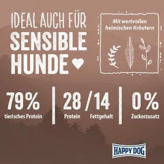 Happy Dog Premium NaturCroq pilnaverčiai dribsniai, sausas maistas šunims, 1,5 - 2,9 kg — 2 nuotrauka