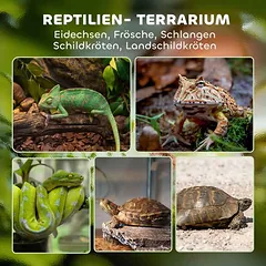 Roplių terariumas, 24 l, Juoda, 30 × 30 × 30 cm — 4 nuotrauka