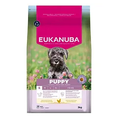 Eukanuba Puppy Small Chicken sausi pašarai mažų veislių šuniukams, 3 kg