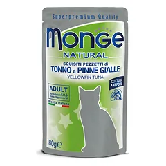 Monge Natural Adult Yellowfin Tuna konservai katėms drebučiuose