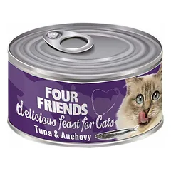 Four Friends Tuna & Anchovy konservai katėms su tunu ir ančiuviais, 85 g