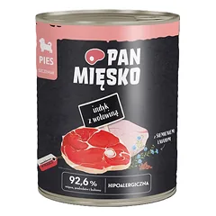 PAN MIĘSKO Kalakų su jautiena drėgnas maistas šuniukams 800 g