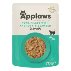 Applaws Cat Pouch in Broth konservai su tunu ir ančiuviais katėms katėms