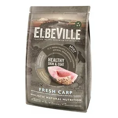 Elbeville Adult All Breeds Fresh Carp Healthy Skin And Coat sausas maistas suaugusiems visų veislių šunims su šviežia karpiu, sveikai odai ir kailiui, 1.4 kg
