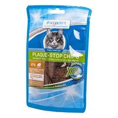 BOGADENT PLAQUE-STOP CHIPS CHICKEN CAT traškučiai katėms dantų priežiūrai, su vištiena, 50 g photo