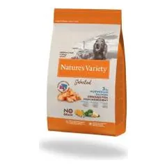 Nature's Variety Selected Med/Max Adult Norwegian Salmon begrūdis, sausas maistas šunims, 12 Kg