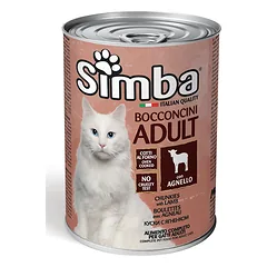 Konservuotas pašaras katėms SIMBA Wet CAT Chunkies with LAMB 415g photo