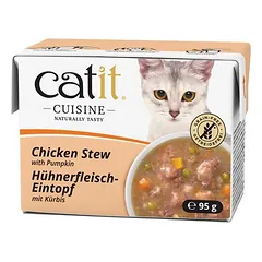 Catit Cuisine troškinys, drėgnas maistas katėms, ekonominė pakuotė 24 x 95 g