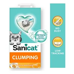 Sanicat gumulėlius sudarantis kraikas katėms su vanile ir mandarinais, Ekonominė pakuotė: 2 x 8 l — 2 nuotrauka