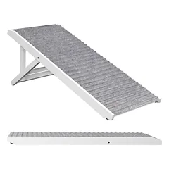 Laipteliai šunims Relaxdays, 2 aukščio lygiai, Pilka/balta, 43,5 × 100 cm