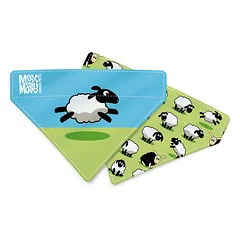 Max & Molly  gyvūnų augintinių skarelė-bandana, su juodų avių aplikacijomis, S dydis — 2 nuotrauka