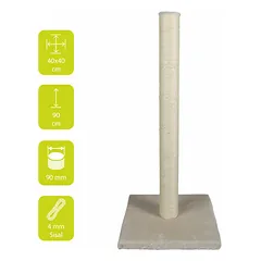 Europet Bernina Classic High Post Cat Scratching Post Beige 40 x 40 x 90 cm