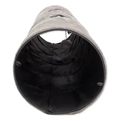 Magic Cat Tunnel XL Plush Gray sulankstomas tunelis katėms su traškančia medžiaga ir angomis, 150×35 cm — 3 nuotrauka