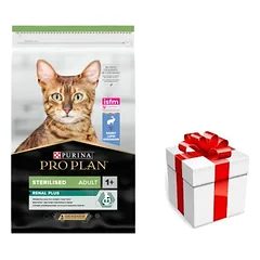 PRO PLAN Sterilizuotas inkstų triušių gausus kačių ėdalas 10 kg + STAIGMENA KATEI