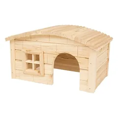 Duvo+ medinis namelis graužikams su išgaubtu stogu, Matmenys: 20,5 x 13 x 12 cm — 2 nuotrauka