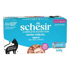Schesir konservuoto maisto rinkinys katėms su tunu, 6x50g