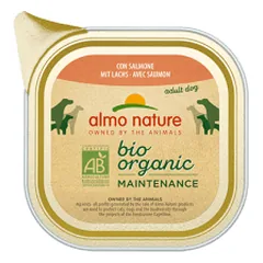 Almo Nature Bio Organic Maintenance paštetas su lašiša konservai suaugusiems šunims, 100 g