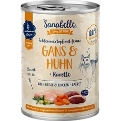 SANABELLE Žąsų ir vištienos 380 g drėgnas ėdalas suaugusioms katėms