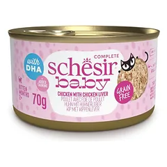 Schesir paštetas kačiukams su vištiena ir kepenėlėmis, 70g