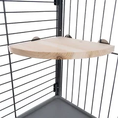 TIAKI Eckplattform aus Holz für Kleintiere